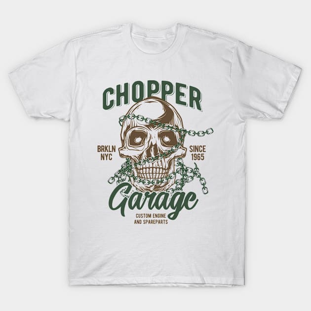 Chopper brkln nyc since 1965 T-Shirt by Design by Nara